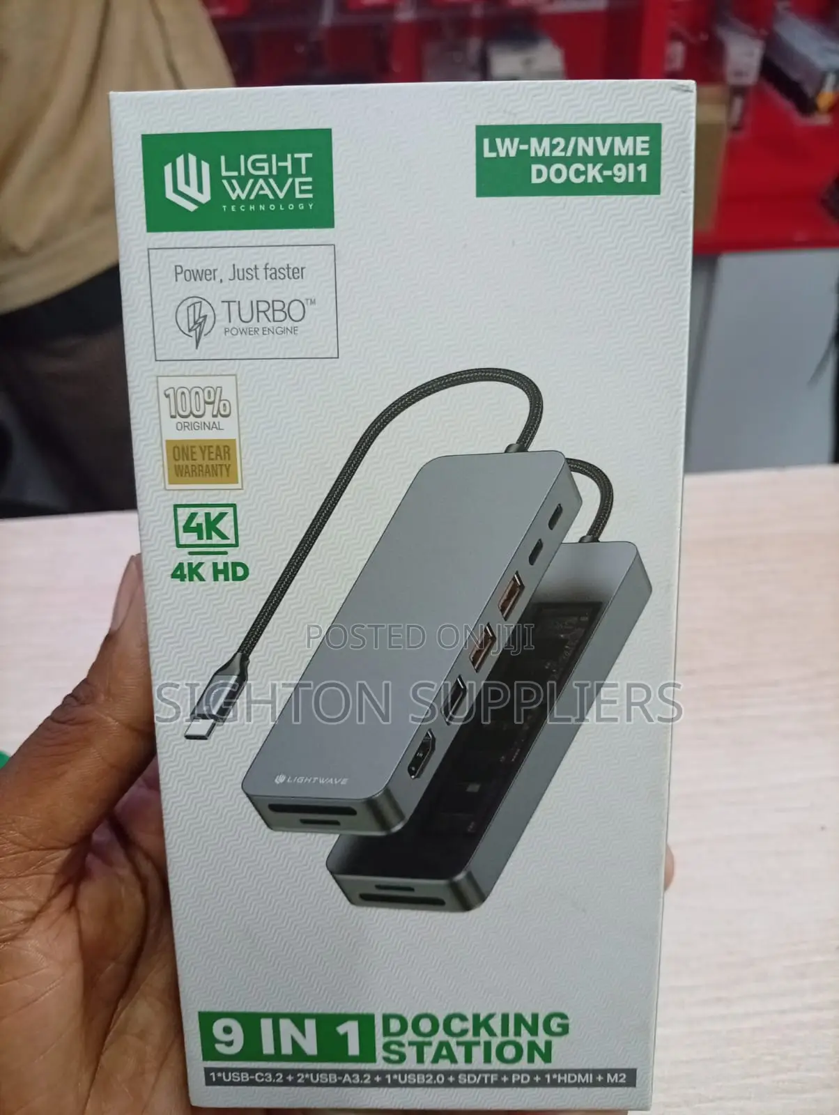 Lightwave Docking Station M2/Nvme-Dock-9i1 9-in-1 USB-C NVMe Dock