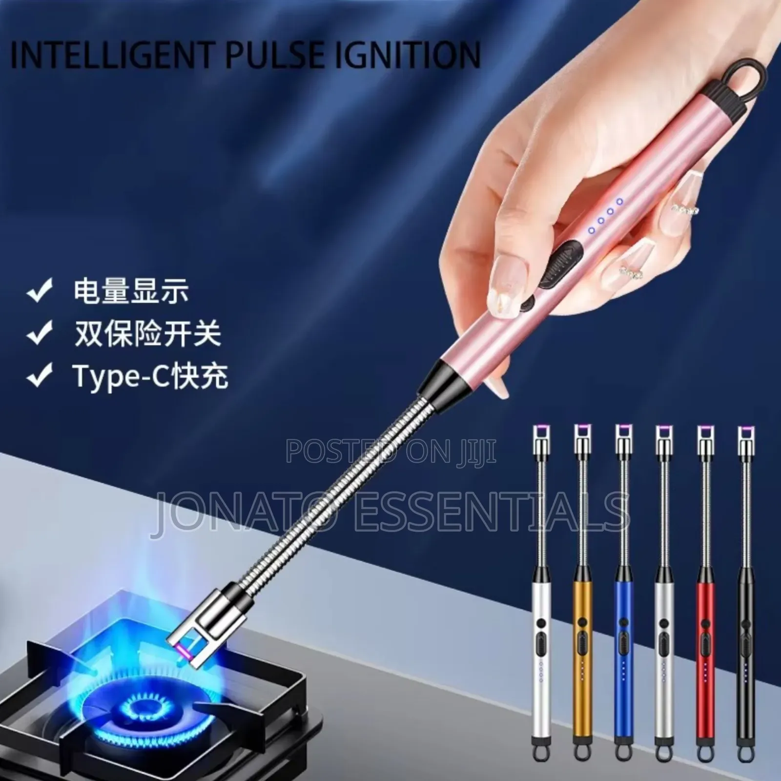 USB Rechargeable Electric Arc Lighter Windproof Kitchen Gas Igniter