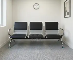 3-Seater Padded Office Bench : Padded 3-Seater Reception Bench