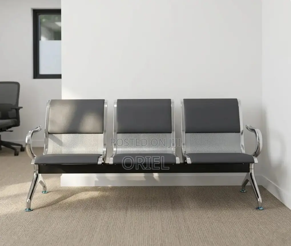 3-Seater Padded Office Bench : Padded 3-Seater Reception Bench