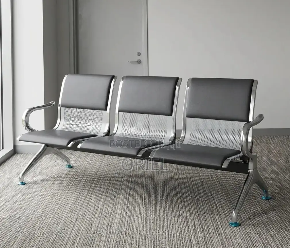 3-Seater Padded Office Bench : Padded 3-Seater Reception Bench