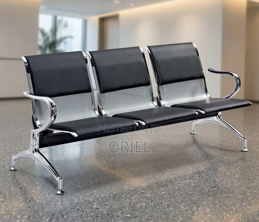 3-Seater Padded Office Bench : Padded 3-Seater Reception Bench