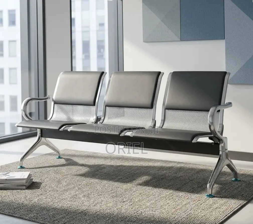 3-Seater Padded Office Bench : Padded 3-Seater Reception Bench