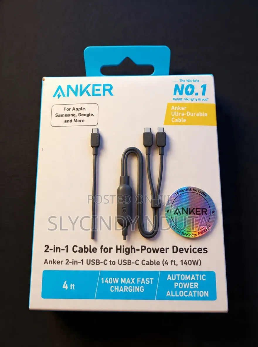 Anker 2-in-1 USB-C to USB-C Cable ( 4ft, 140W)