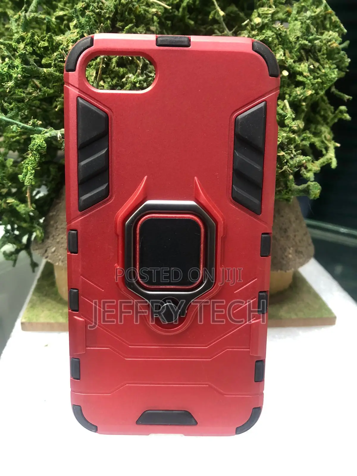 Heavy-Duty, Rugged Armor Case With Magnetic Metal Ring Holder