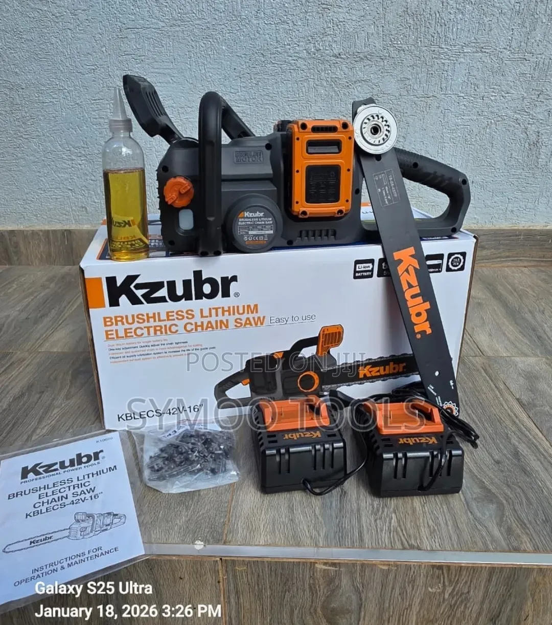 Kzubr Brushless Lithium Electric Chain Saw