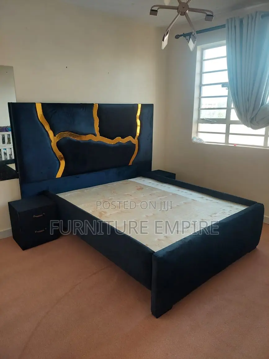 5 by 6 Chester Bed Extended Headboard With Side Drawers
