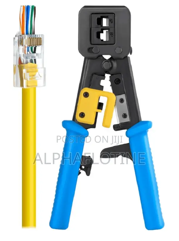 3-in-1 Crimp, Cut, and Strip Rj45 Pass Through Crimping Tool