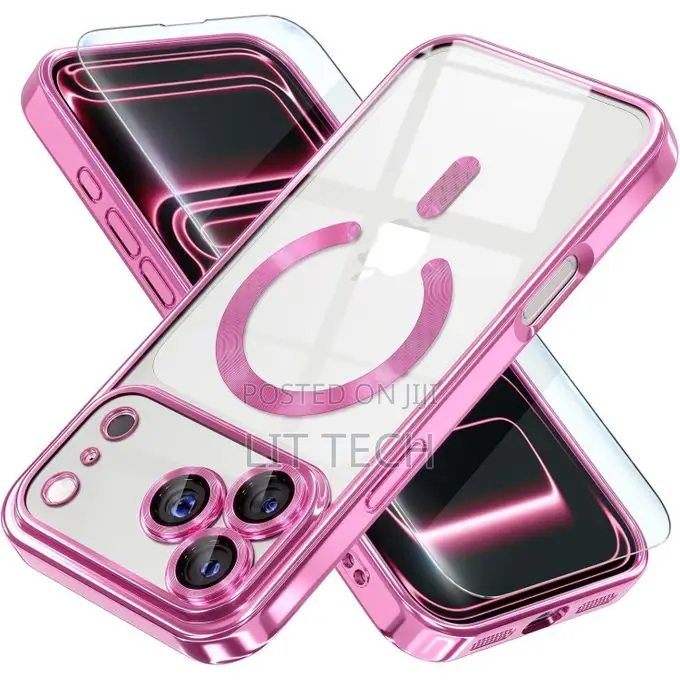 Plated Clear MagSafe Case With Lens Protector for iPhone 17 Pro Max