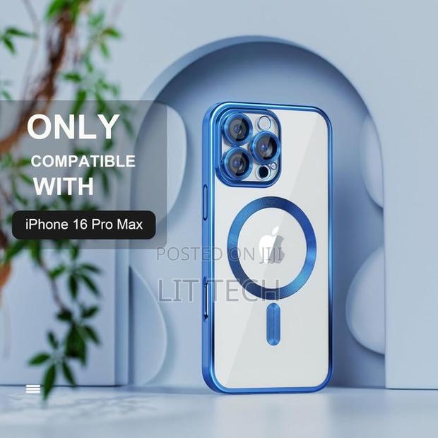 iPhone 16 Pro Max MagSafe Case With Camera Lens Protector-Blue - main view