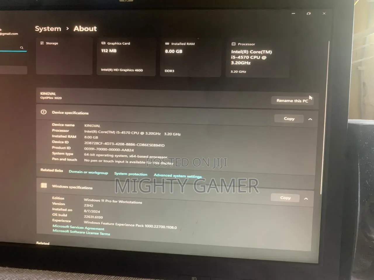 Desktop Computer Dell OptiPlex 3020 8GB Intel Core i5 HDD 500GB
