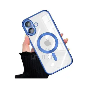 Electroplated Clear MagSafe Case With Lens Protector for iPhone 17