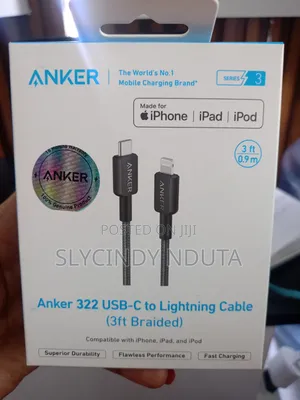 Anker 322 USB-C to Lightning Cable( 3ft Braided)