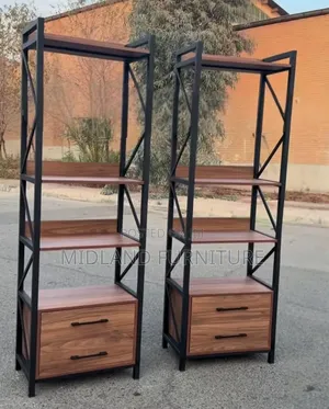 Modern Display Cabinet With Metallic Frame Pay on Delivery