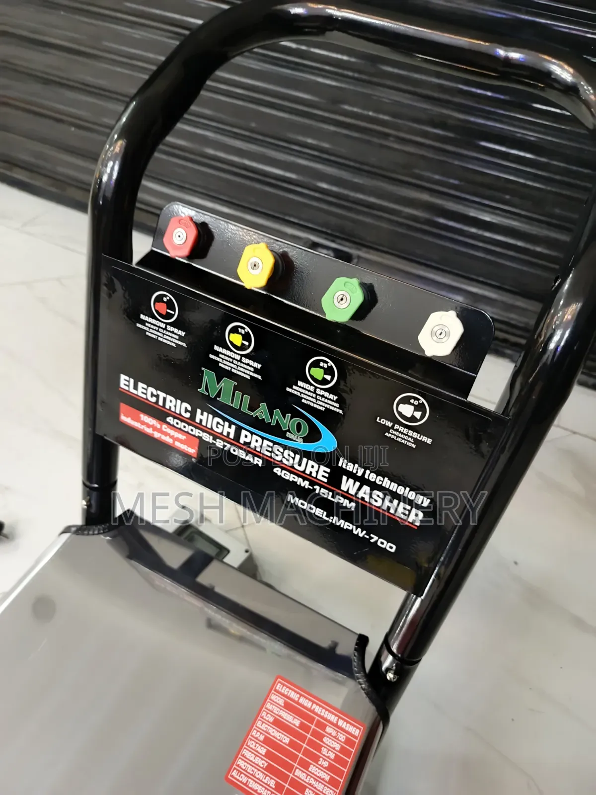 Milano 4000psi Electric High Pressure Car Wash Machine