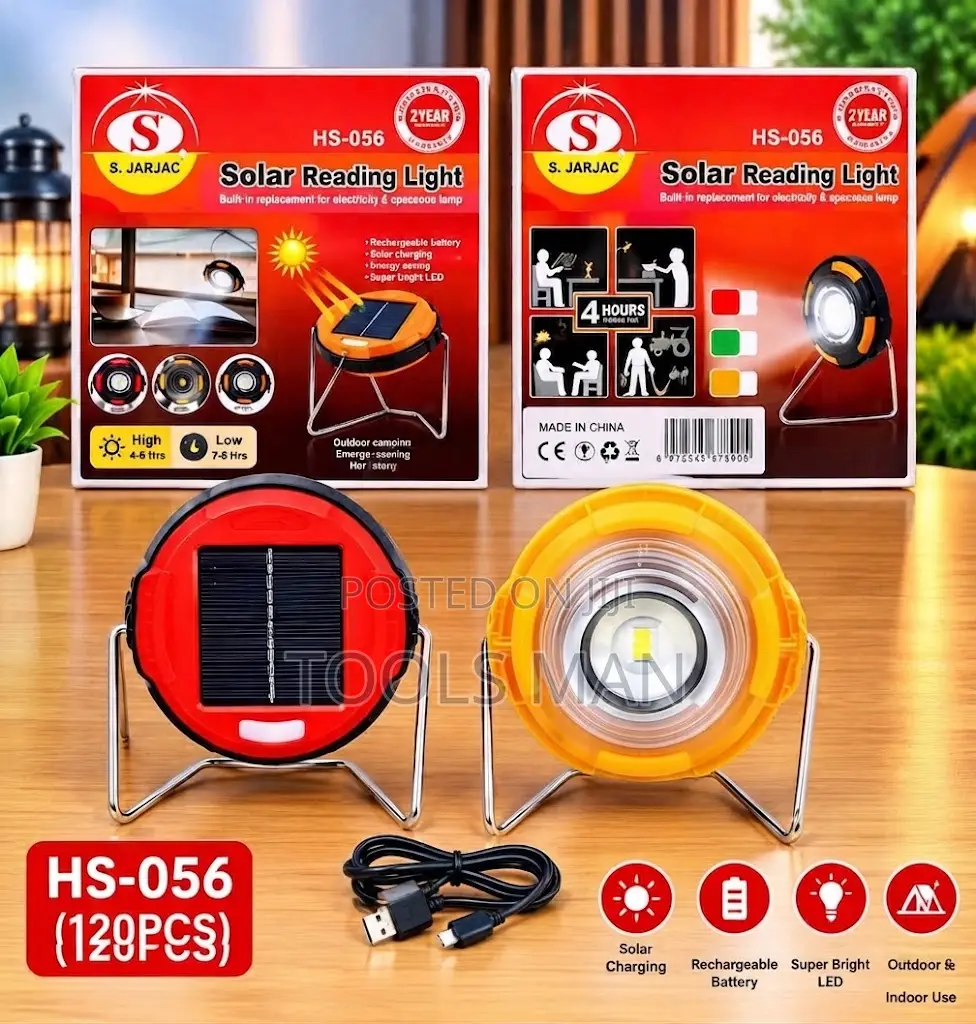 Solar LED Reading Light. Rechargeable S. Jarjac HS-056 COB