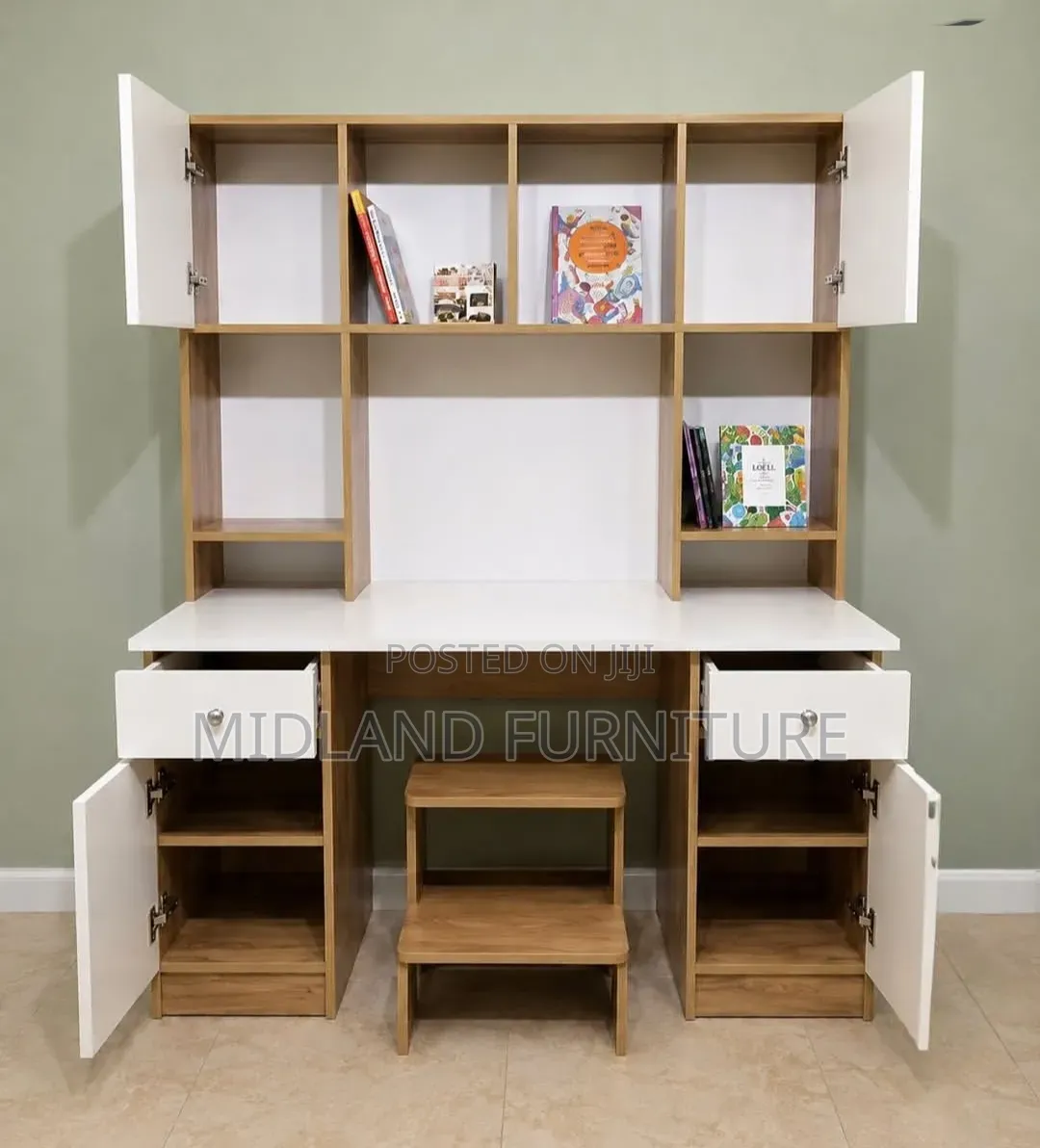 Study Desk With Shelves Pay on Delivery 
