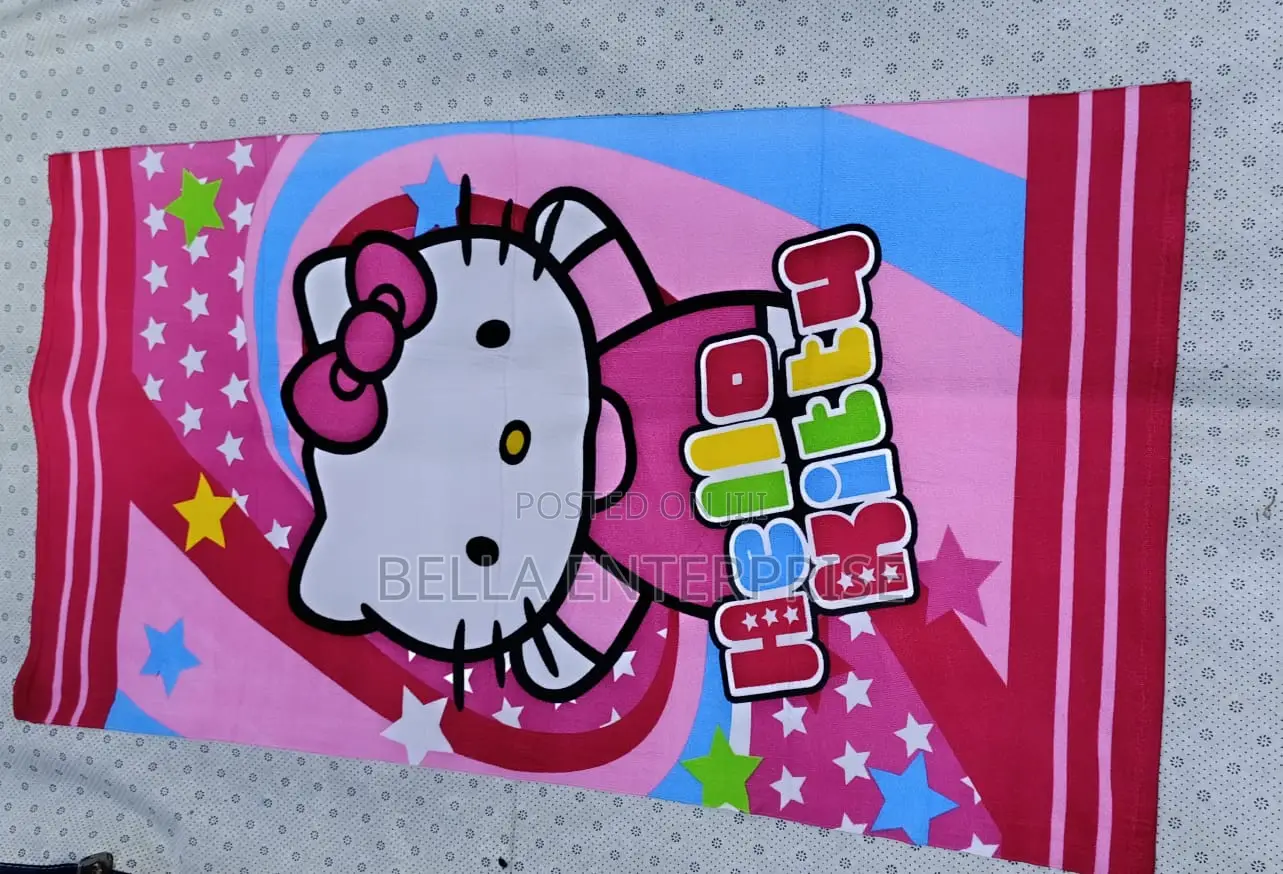 Absorbent Cartoon Themed Kids Towels Available Sizes 70 by 140 Cm