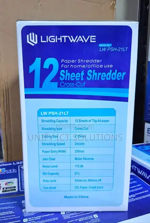 Lightwave 12 Sheet Shredder