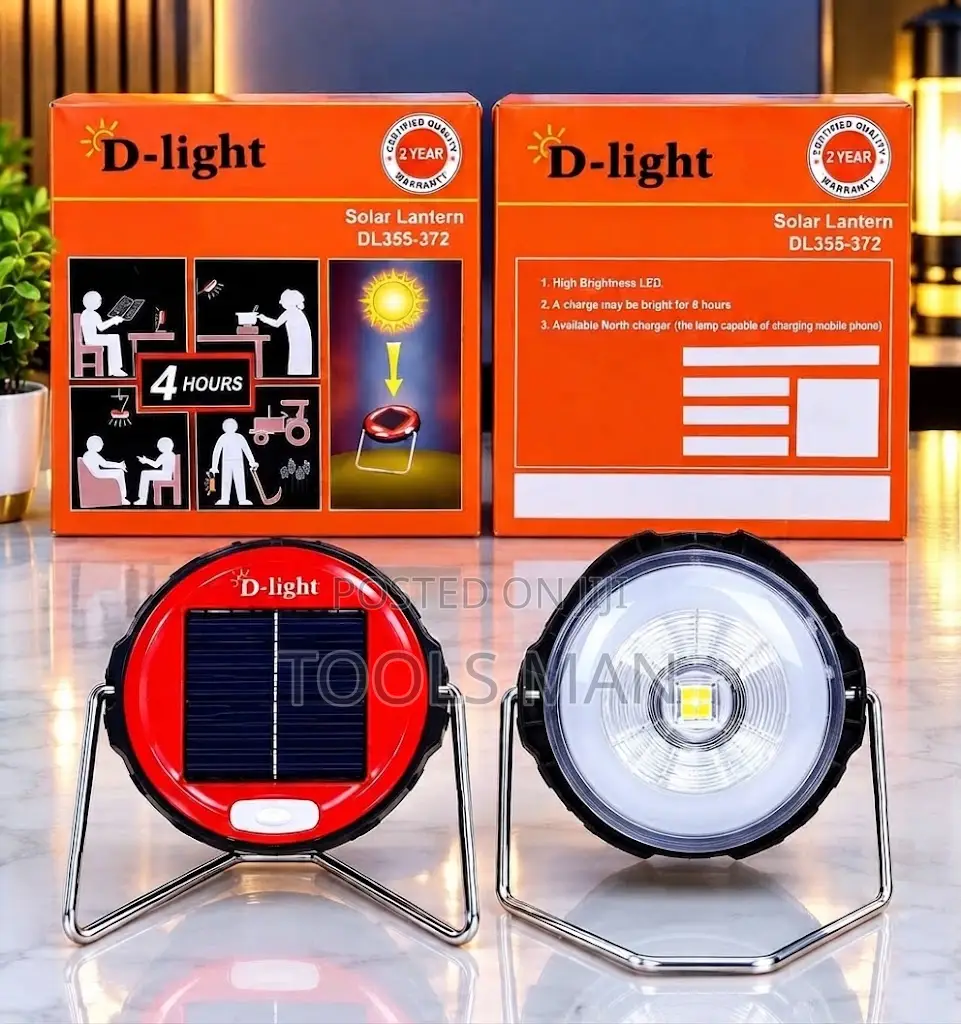 D-Light Portable Solar LED Lantern.Rechargeable COB Lamp.DL355-372
