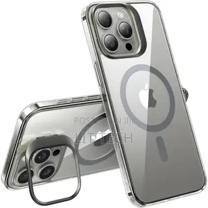 iPhone 15 Pro Max Compatible With MagSafe, Built-in Stash Stand Case