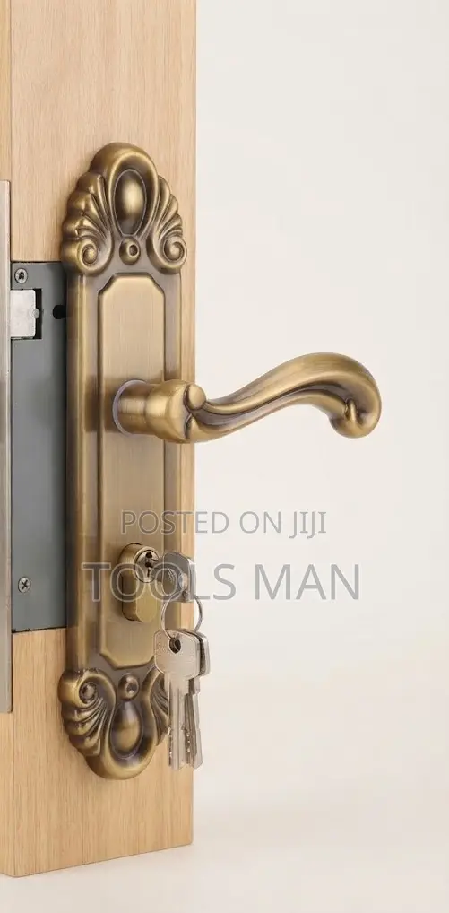 Heavy Duty Antique Brass Finish Mortise Door Lock Set