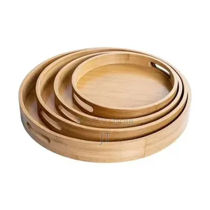 Multifunctional Big Sized 4 in 1 Bamboo Trays
