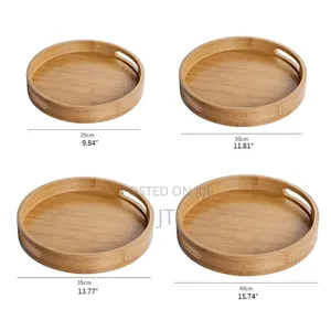 Multifunctional Big Sized 4 in 1 Bamboo Trays