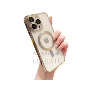 IDEA iPhone 11 Pro Max Gold Plated Clear Magsafe Compatible Case