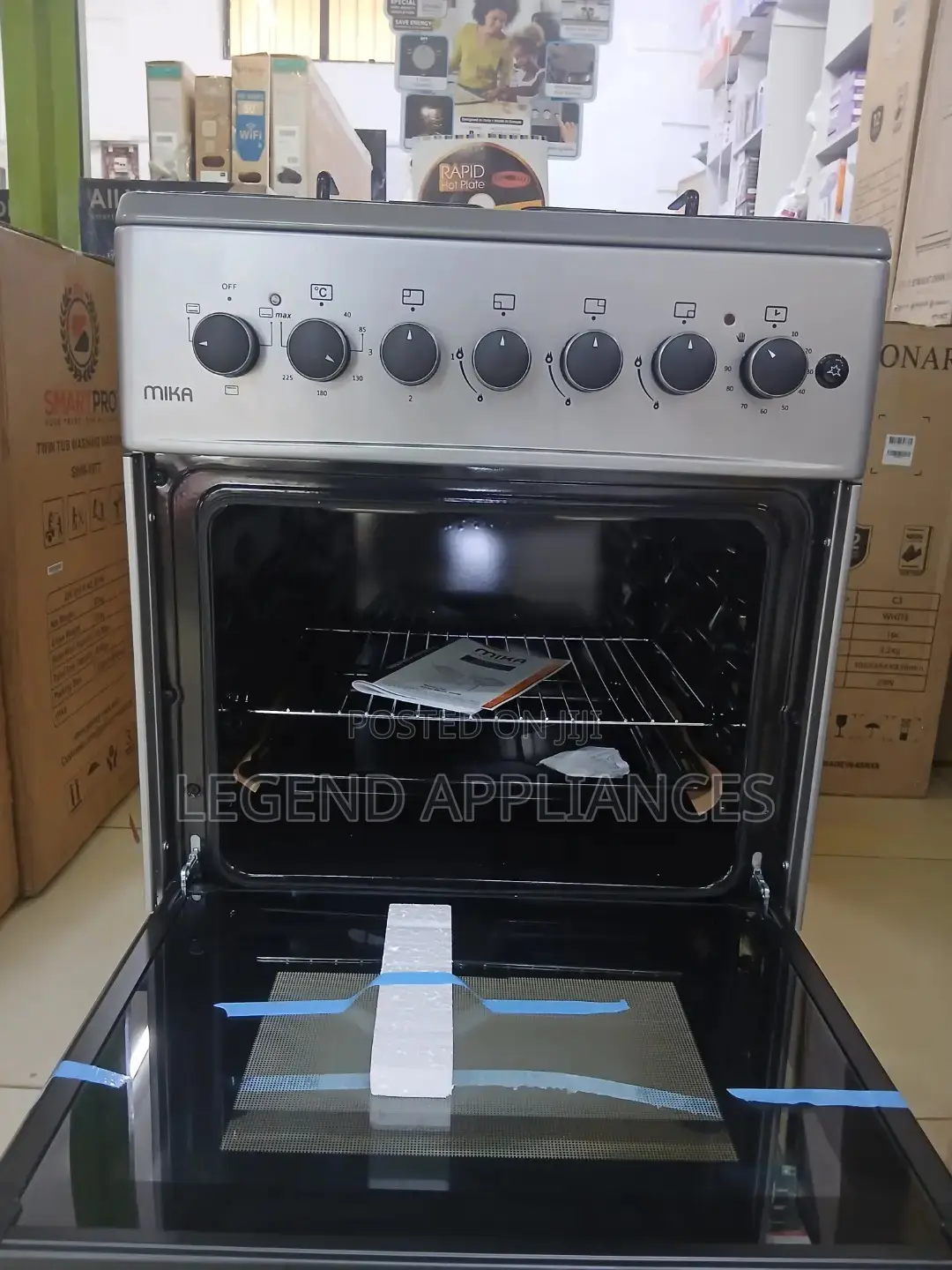 MIKA 58cm X58cm Standing Cooker 3 Gas + 1 Electric
