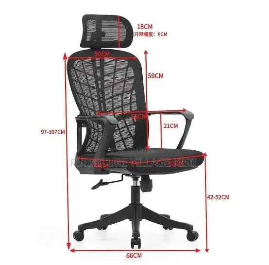 Office Chair;Black Headrest Mesh Desk Chair