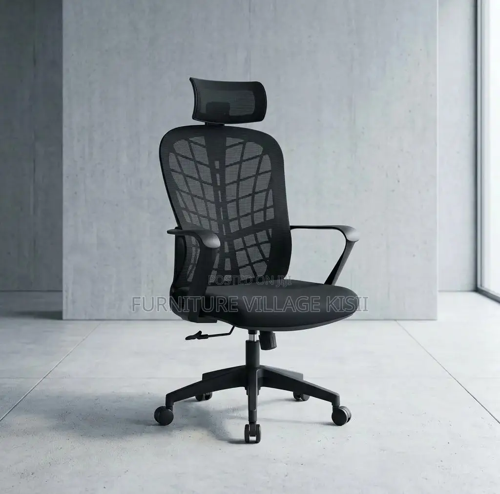 Office Chair;Black Headrest Mesh Desk Chair