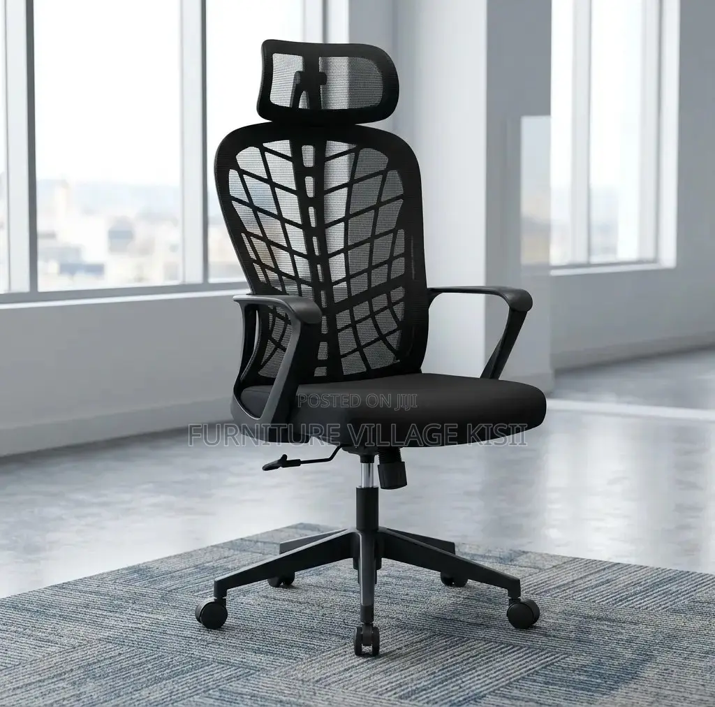 Office Chair;Black Headrest Mesh Desk Chair