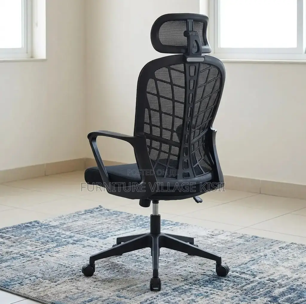 Office Chair;Black Headrest Mesh Desk Chair