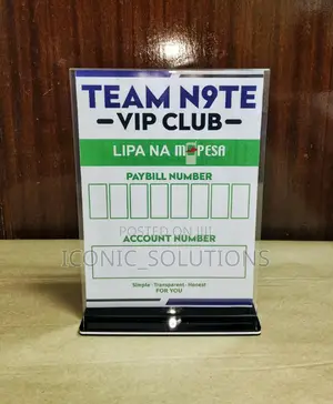 Acrylic Tabletop A4 Sign Holder