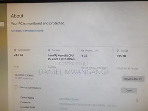 Desktop Computer HP Z620 24GB Intel Xeon SSD 1T