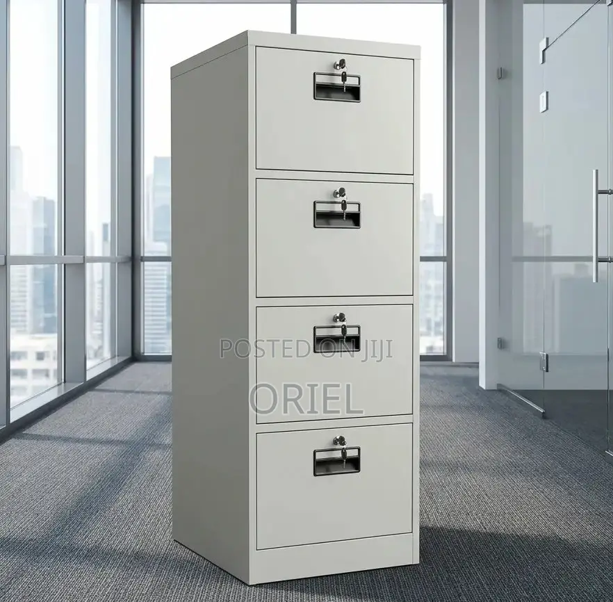 Office Cabinet With 4 Drawers – Modern Filing Document Storage Unit