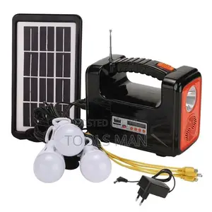 DAT AT-9011B Solar Home Lighting System + MP3/Radio 4 Bulbs