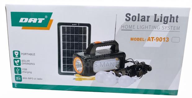 Solar Home Lighting System + MP3/Radio 4 LED Bulbs.DAT Rechargeable - thumbnail 2