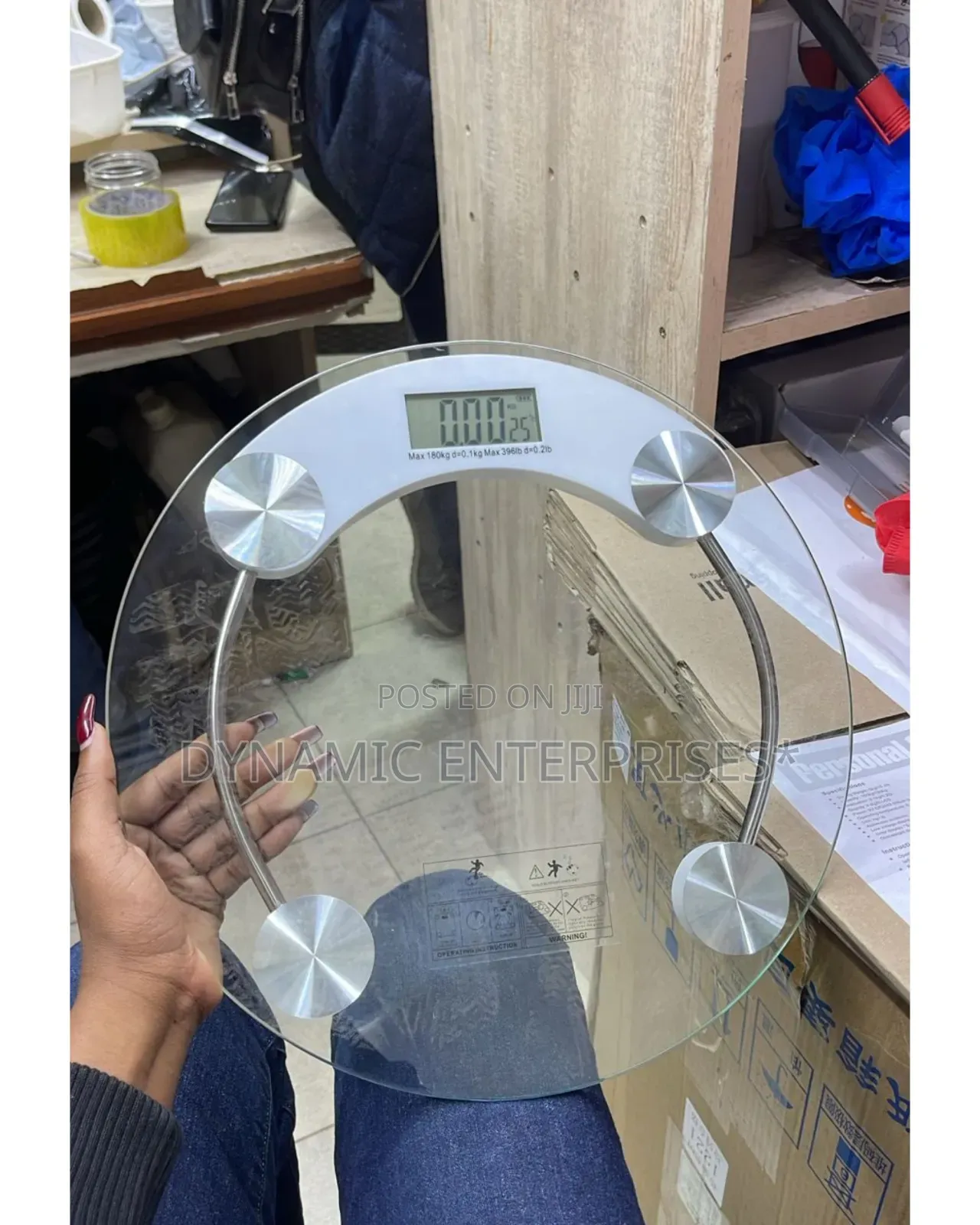 Personal Glass Digital Weighing Scale Size
