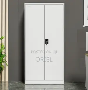 Metallic 2-Door Office Cabinet – Secure Steel Filing Storage Unit