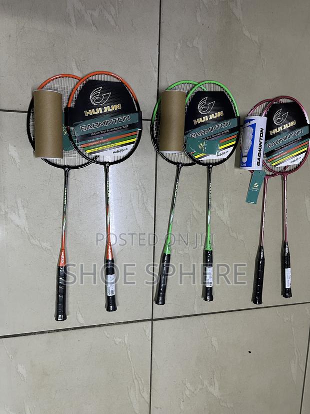 3 Shutter Cocks and 2 Badminton Rackets - main view