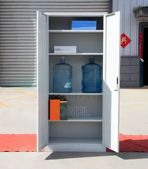 Metallic 2-Door Office Cabinet – Secure Steel Filing Storage Unit
