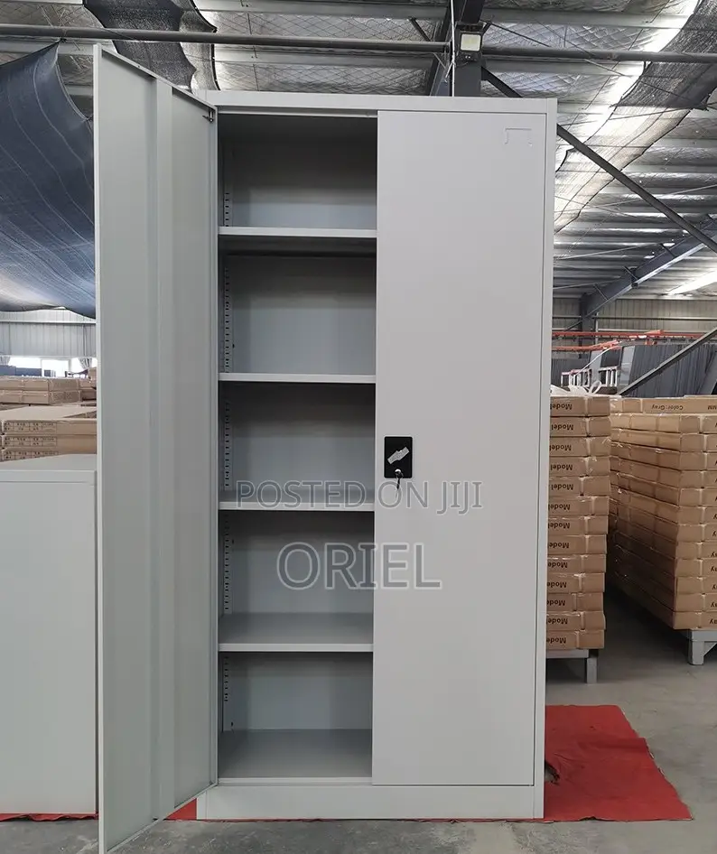Metallic 2-Door Office Cabinet – Secure Steel Filing Storage Unit