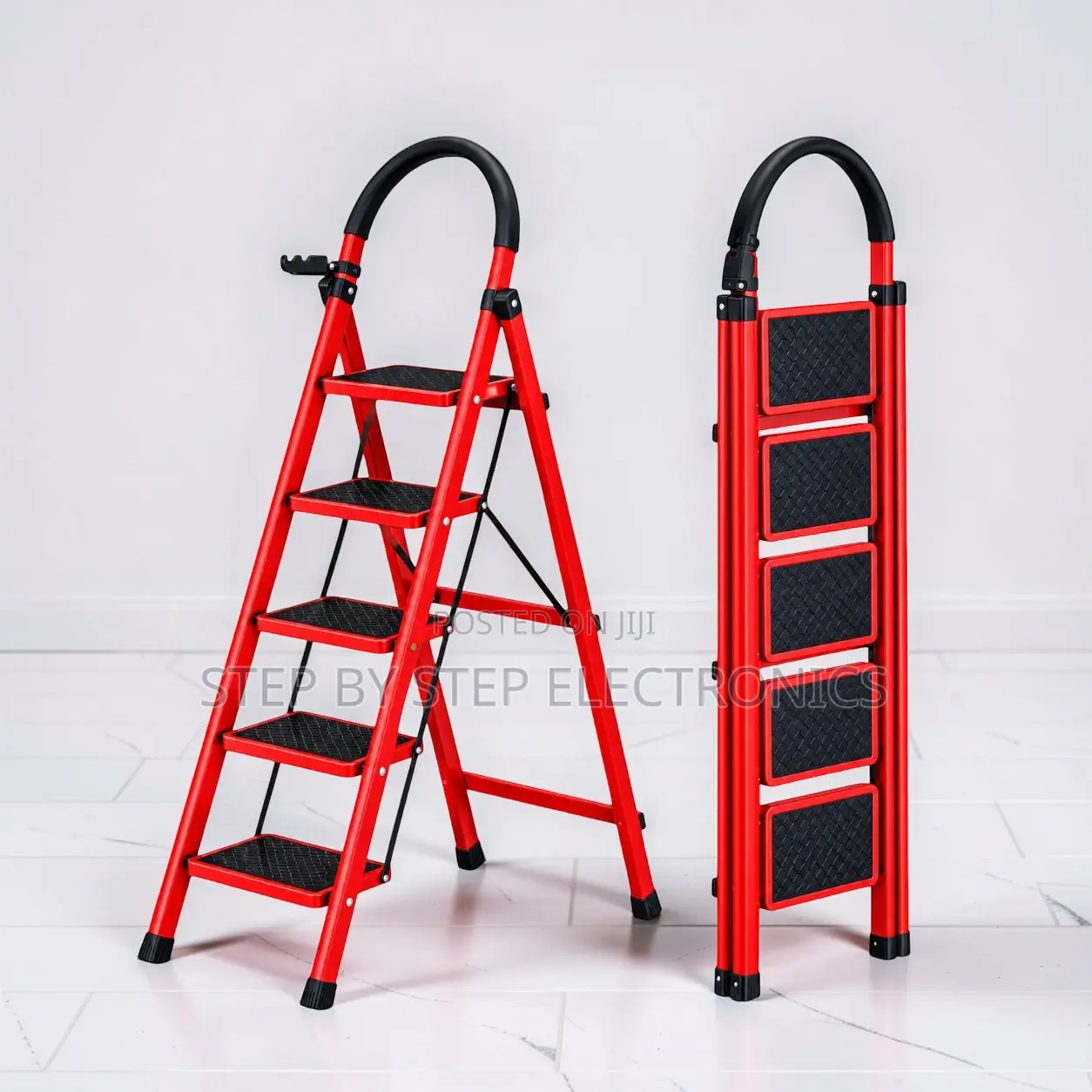 2,3,4 and 5 Step Folding Ladder Durable Frame for Cabinet Access