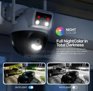 AMLINK Dual-Lens WiFi Camera Outdoor, Human Detection, Motion-Tracking