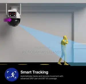 AMLINK Dual-Lens WiFi Camera Outdoor, Human Detection, Motion-Tracking