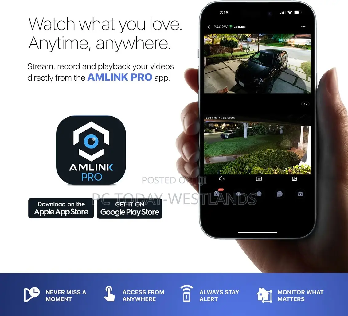 AMLINK Dual-Lens WiFi Camera Outdoor, Human Detection, Motion-Tracking