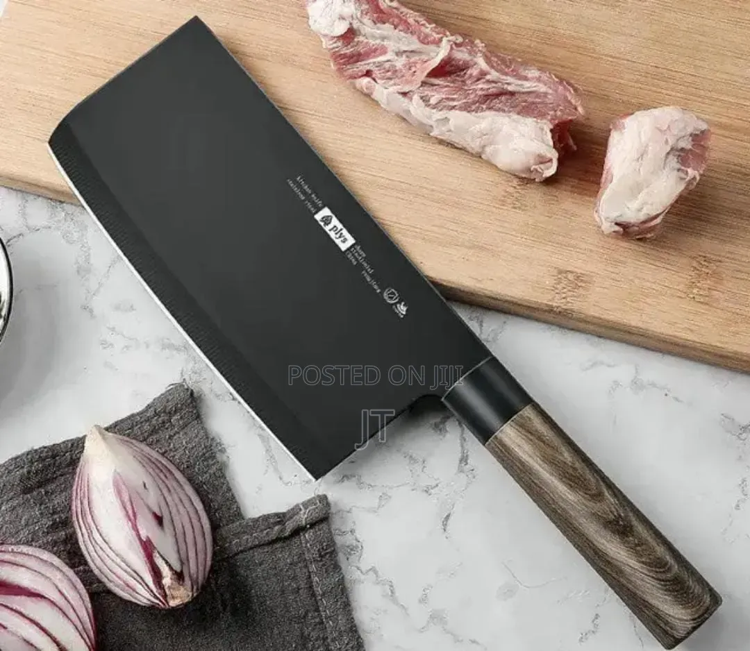 7-Piece Black Stainless Steel Kitchen Knife Set