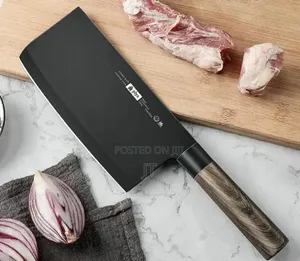 7-Piece Black Stainless Steel Kitchen Knife Set